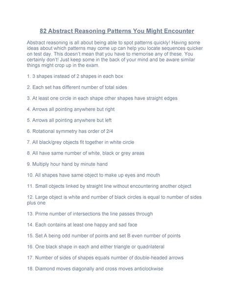 82 Abstract Reasoning Patterns You Might Encounter .